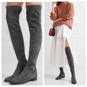 Stuart Weitzman Lowland Boots in Grey Londra Suede size 8